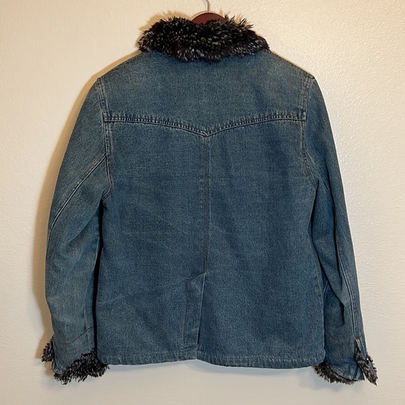 Esprit Faux Fur Lined Jean Jacket - Picture 8 of 16